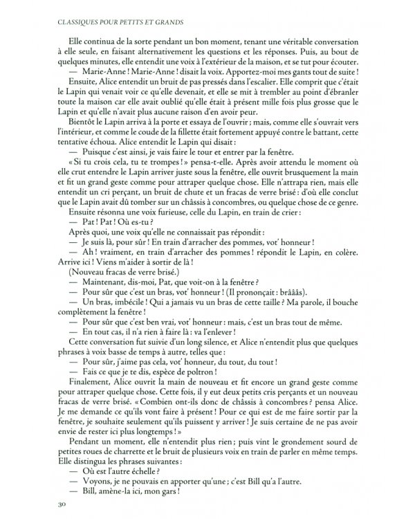 Classiques pour petits et grands. Alice au pays des merveilles