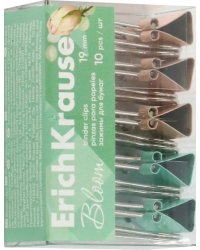 Зажимы для бумаг Pastel Bloom, 19 мм, 10 штук, ассорти