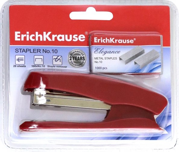 Степлер №10 в комплекте со скобами Elegance Classic, в ассортименте
