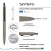 Ручка шариковая автоматическая San Remo, синяя, цвет корпуса серый, в футляре