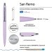 Ручка шариковая автоматическая San Remo, синяя, цвет корпуса сиреневый, в футляре