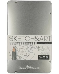 Набор чернографитовых карандашей GraphixPro, 12 штук