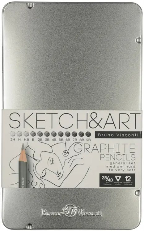 Набор чернографитовых карандашей GraphixPro, 12 штук Набор чернографитовых карандашей GraphixPro, 12 штук