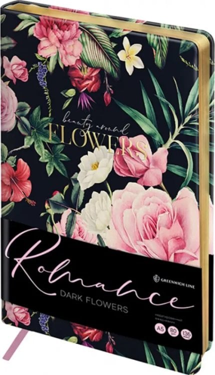 Ежедневник недатированный Dark flowers, А5, 136 листов Ежедневник недатированный Dark flowers, А5, 136 листов