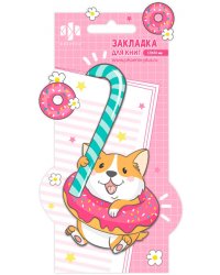 Закладка для книг фигурная Корги, картон