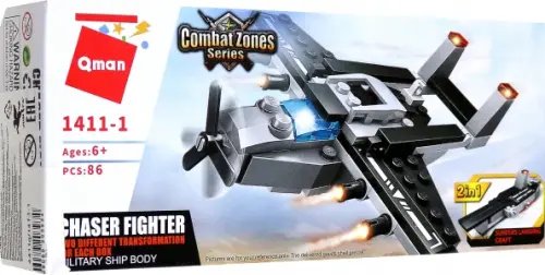 Конструктор. Боевая техника. 2 в1. Истребитель-преследователь или авианосец Конструктор. Боевая техника. 2 в1. Истребитель-преследователь или авианосец