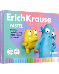 Пластилин классический Jolly Friends Pastel, 8 цветов, со стеком