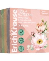 Блок самоклеящийся бумажный Pastel Bloom, 400 листов, 4 цвета