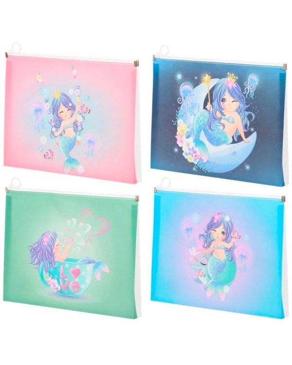 Папка-конверт Русалочки, в ассортименте