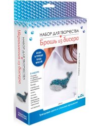 Брошь из бисера. Кит