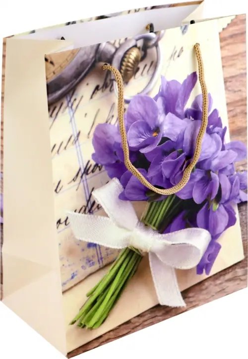 Пакет подарочный Фиалки Пакет подарочный Фиалки