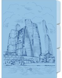 Папка-уголок для документов А4 пластиковая "Город" (47025)