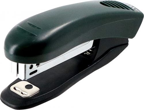 Степлеры, антистеплеры, скобы Степлер Stripe №10, 10 листов, с антистеплером, темно-зеленый