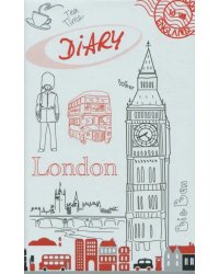 Ежедневник недатированный Лондон, А6, 50 листов, с ручкой