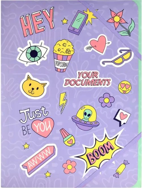 Папка для документов Папка для документов картонная Яркие стикеры, А4+