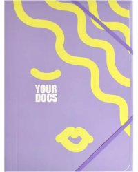 Папка для документов картонная Девушка, А4+