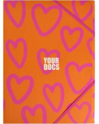 Папка для документов картонная Сердца, А4+