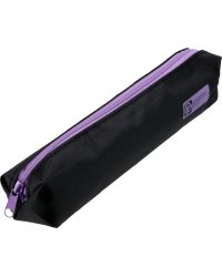Пенал школьный, чёрный с фиолетовым