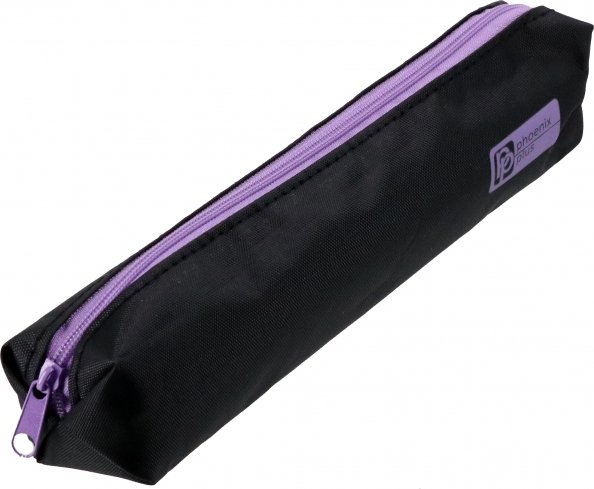 Пенал школьный Пенал школьный, чёрный с фиолетовым