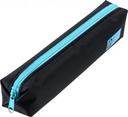 Пенал школьный Пенал школьный, чёрный с голубым