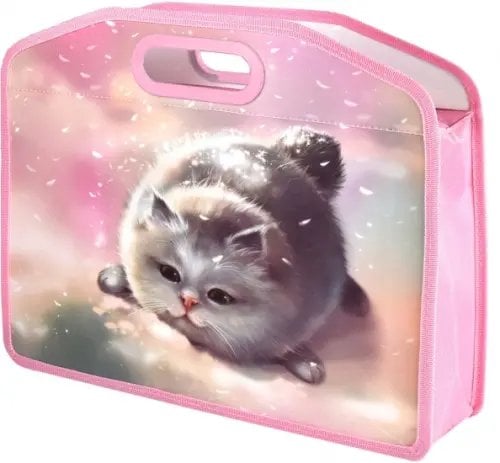 Папка для тетрадей Папка для школьных тетрадей пластиковая Кот, А4