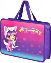 Папка для школьных тетрадей пластиковая Чиби, А4