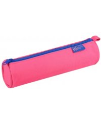 Пенал школьный, ярко-розовый