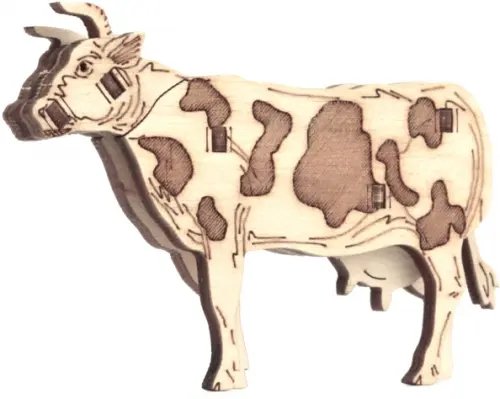 Деревянный конструктор 3D, антистресс Корова Дора Деревянный конструктор 3D, антистресс Корова Дора