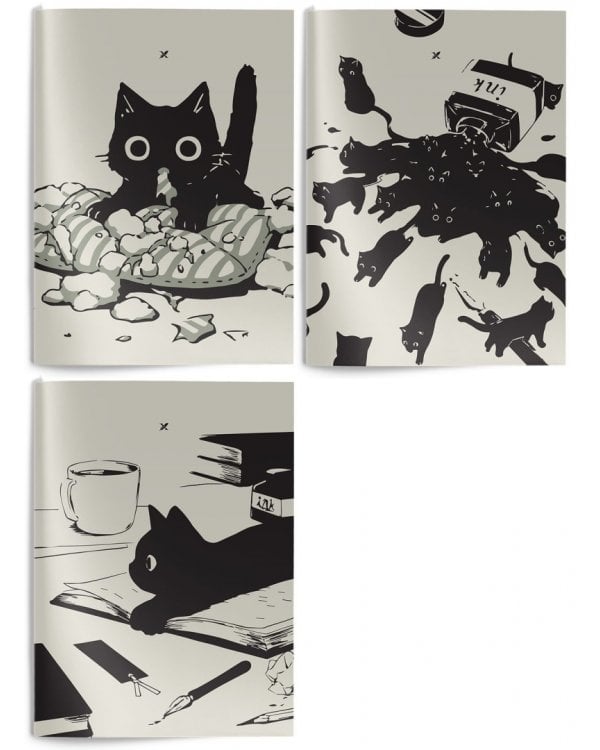 Тетрадь Naughty Cat, A4, 80 листов, клетка, в ассортименте