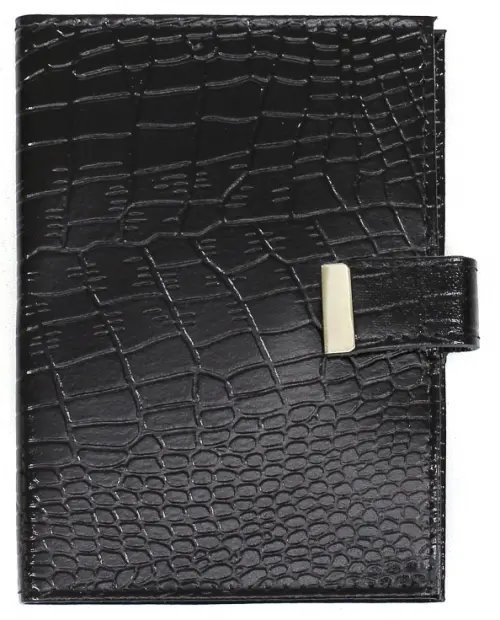 Обложки на паспорт, проездные и банковские карты Обложка на автодокументы с кнопкой (кожа, черная)