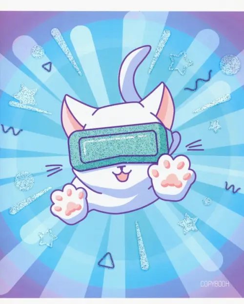 Тетрадь Виртуальный кот, 48 листов, А5, клетка