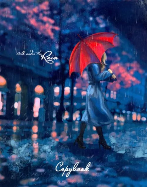 Тетрадь на кольцах Тетрадь на кольцах Под дождем, 120 листов