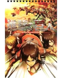 Творческий блокнот cо стикерами Атака Титанов. Кадетский корпус, A5