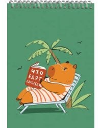 Блокнот Капибар Капибаров, 60 листов, клетка, А6