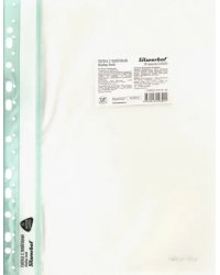 Папка-скоросшиватель, 20 файлами, А4, зеленый