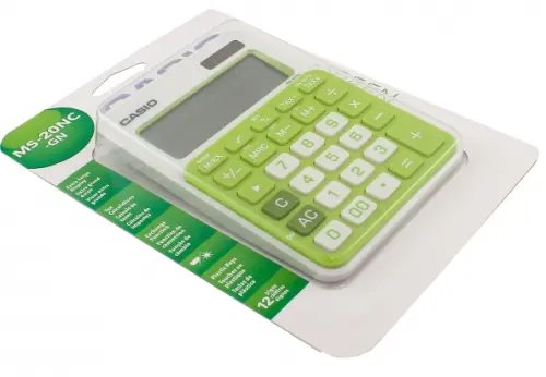 Калькуляторы Калькулятор настольный Casio, зеленый, 12-разрядный