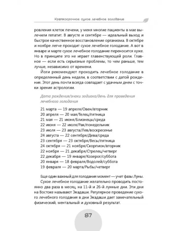 Сухое лечебное голодание. Как голодать правильно и комфортно