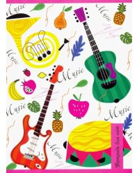 Тетрадь для нот 32 листа, &quot;ЯРКИЕ ИНСТРУМЕНТЫ&quot; (50260)