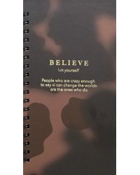 Блокнот Believe. Пятна на коричневом, 100 листов, клетка
