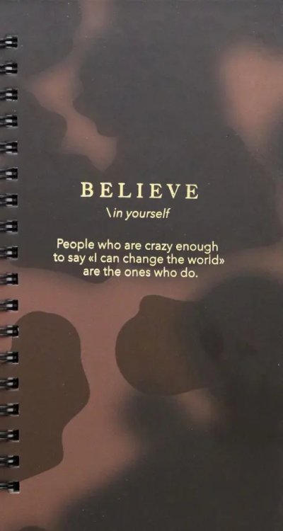 Обложка книги «Блокнот Believe. Пятна на коричневом, 100 листов, клетка»