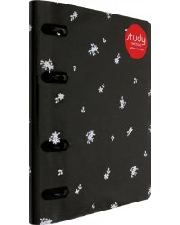 Тетрадь Wednesday. Черный, 120 листов, клетка, кольцевой механизм