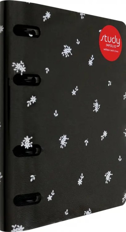 Тетрадь с кольцевым механизмом Тетрадь Wednesday. Черный, 120 листов, клетка, кольцевой механизм