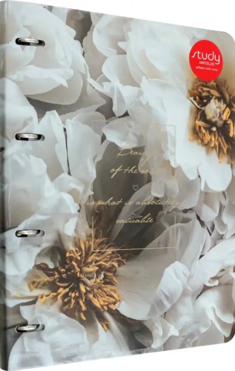 Тетрадь с кольцевым механизмом Тетрадь Beauty. Цветы, А4, 120 листов, клетка, кольцевой механизм