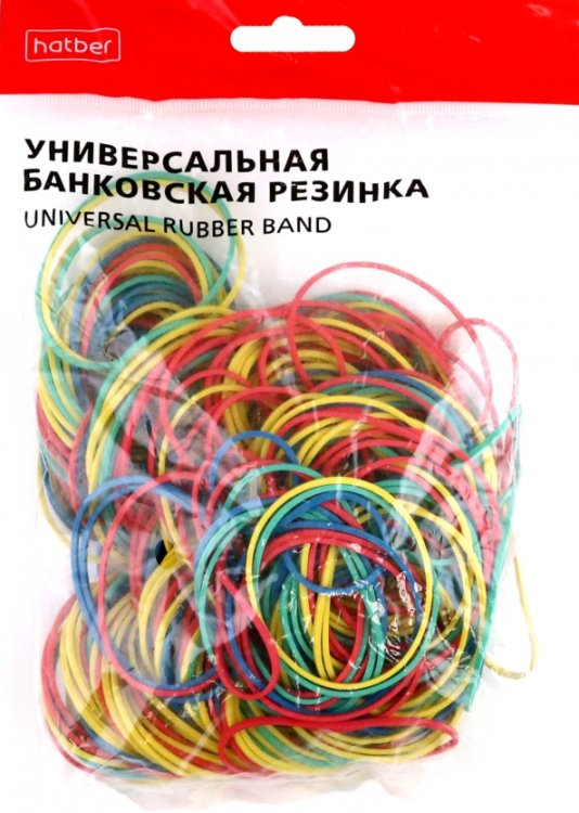 Резинка банковская цветная, 50 мм х 80 мм, 200 гр
