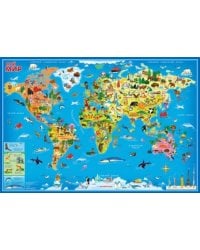 Мой мир. Карта мира настенная в тубусе, 101х69 см.