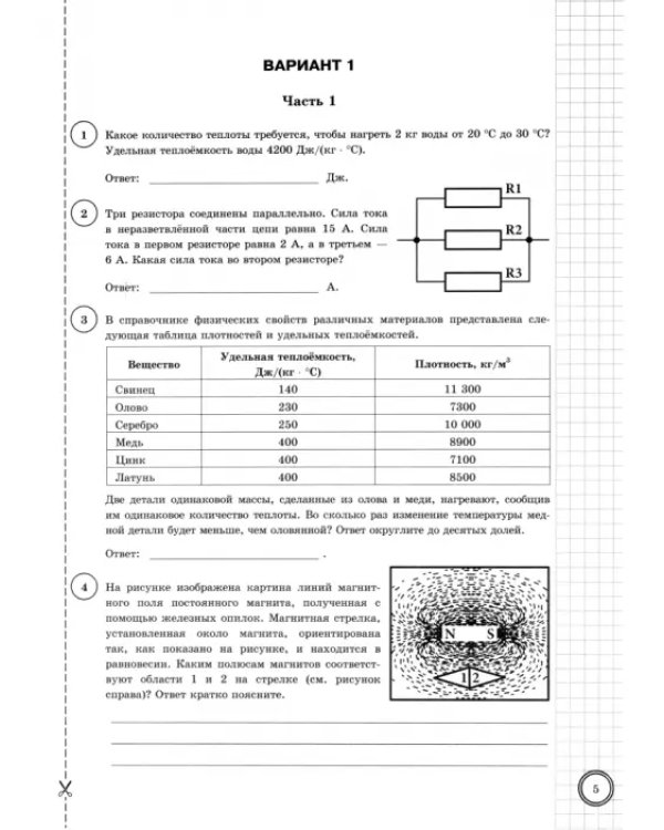 ВПР. Физика. 8 класс. 10 вариантов. Типовые задания
