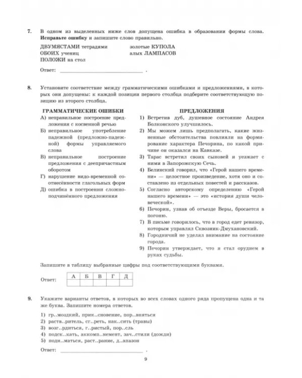 ЕГЭ-2025. Русский язык. Экзаменационный тренажёр. 20 экзаменационных вариантов