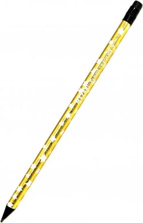 Карандаши ч/графитные Карандаш чернографитный "STARS" с ластиком,черное дерево (M-6124)