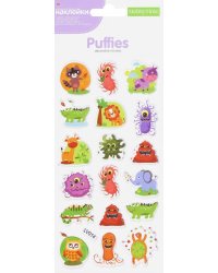 Наклейки объемные &quot;ВЕСЕЛЫЕ ЗВЕРУШКИ-1&quot; 3 вида (2-151/01)