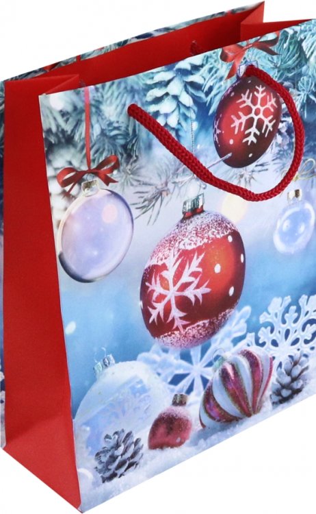 Пакет подарочный Шары и шишки Пакет подарочный Шары и шишки